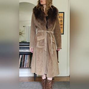 Gorgeous 70s UK Vintage Fur Trimmed Penny Lane Coat